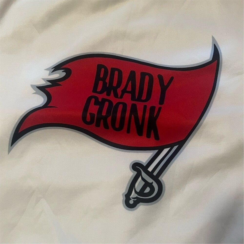 Brady Gronk Long Sleeve T-Shirt Unisex XL Red White Raglan Graphic Print